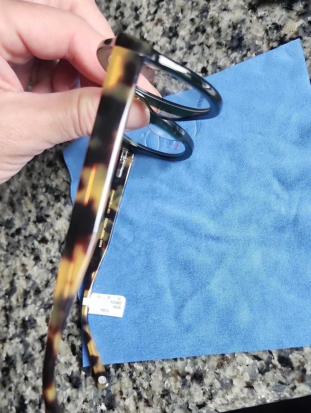 NWT Ted Baker B990 Youth Green Round Frames with Tortoises Shell Temples